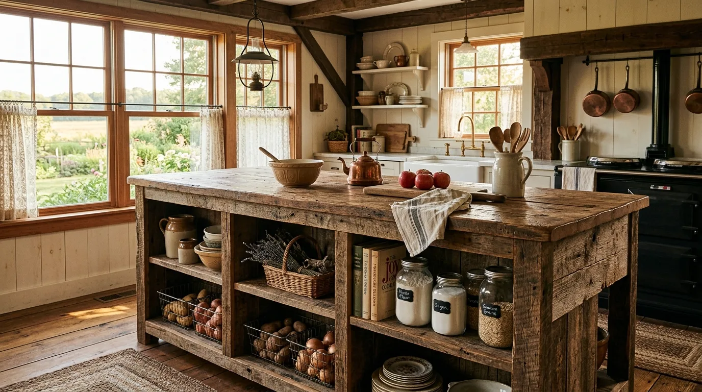 Bring in wood to soften a more built in kitchen inspiration for a kitchen with an island.